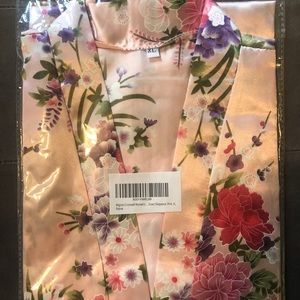 Pink floral bridesmaid robes